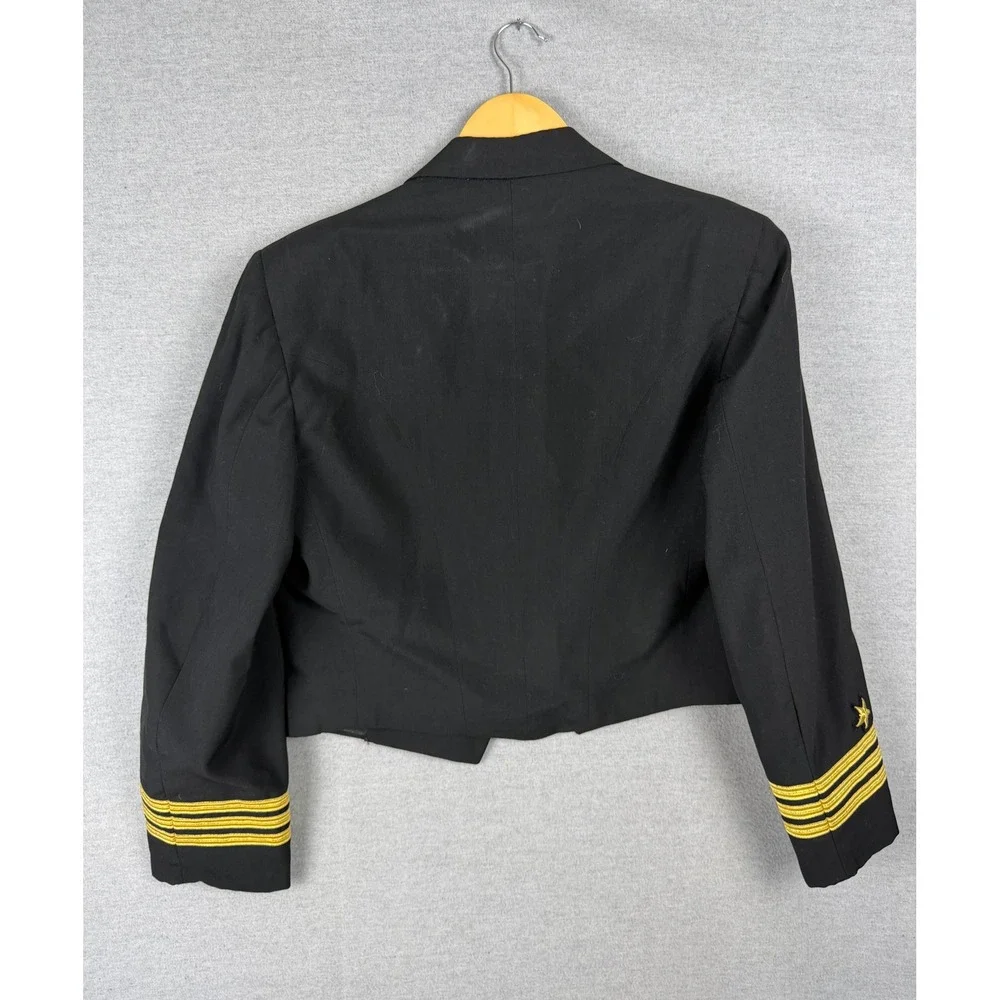 Vintage Novakoff Bros US Navy Dress Mess‎ Jacket 36R Navy Blue Gold Buttons Star